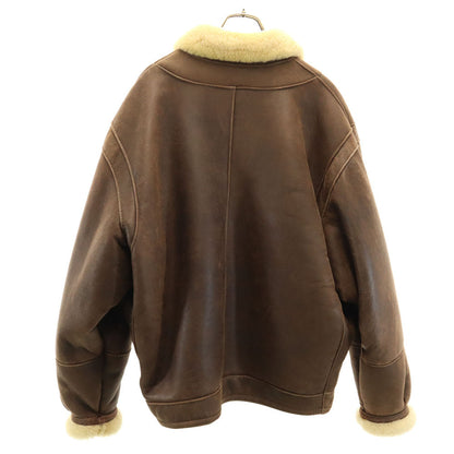 USA B-3 Type Sheepskin Mouton Jacket Brown Size L