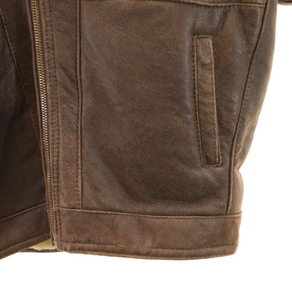 USA B-3 Type Sheepskin Mouton Jacket Brown Size L