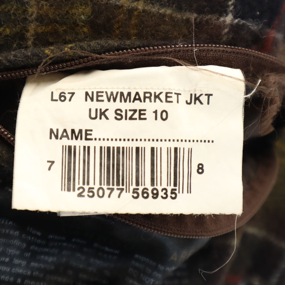 Barbour Newmarket 3-Warrant Oiled Jacket Brown Size 10