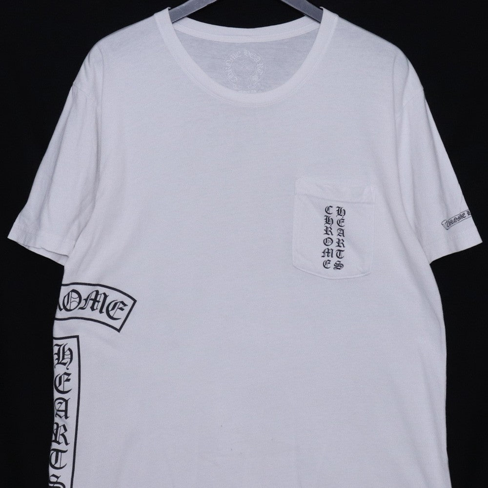 CHROME HEARTS CH T-BAR Horseshoe Pocket T-Shirt White Size L