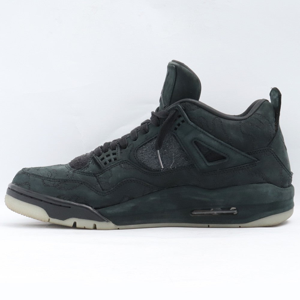 NIKE x KAWS Air Jordan 4 Retro Black Sneakers Size 28.5cm