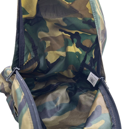 Herve Chapelier Camouflage Nylon Daypack Khaki Backpack
