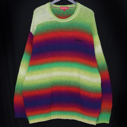 SUPREME 22AW Gradient Stripe Sweater Multi Size XL