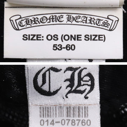 CHROME HEARTS Three Star Leather Patch Cap Black Size F