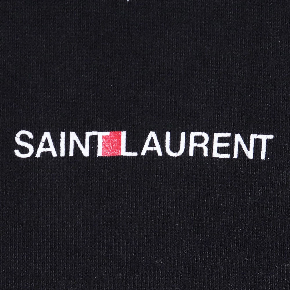 SAINT LAURENT Small Logo Hoodie Black Size XS