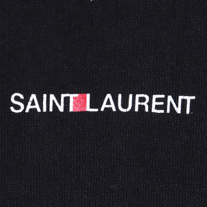 SAINT LAURENT Small Logo Hoodie Black Size XS