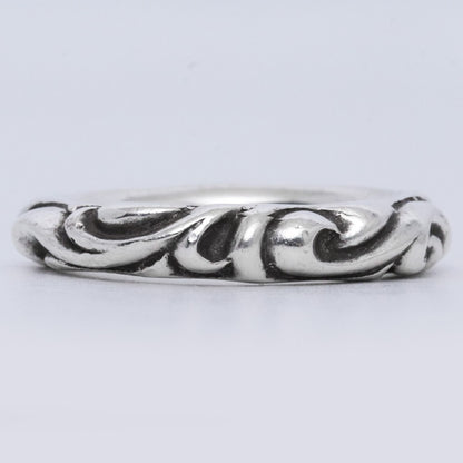 CHROME HEARTS SCRL Band Ring Silver Size JP 14