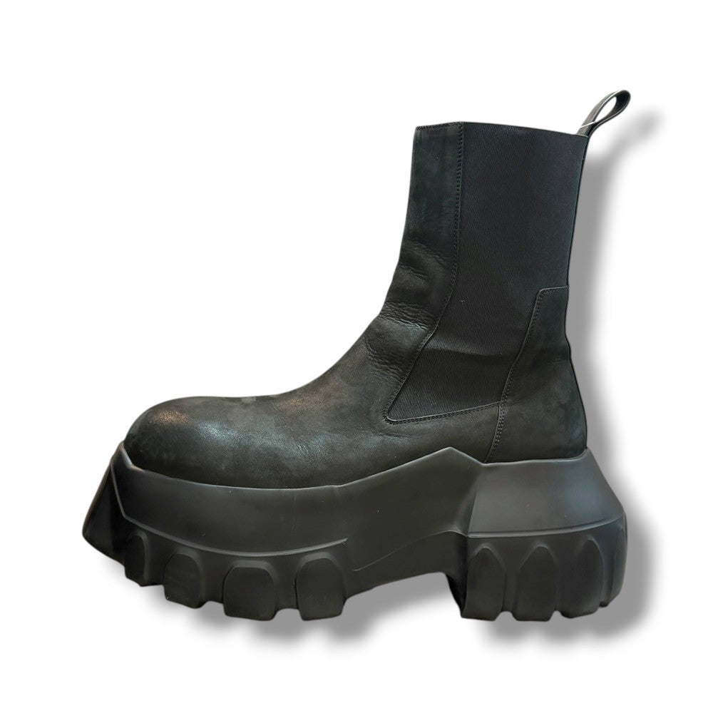 RICK OWENS Beatle Mega Tractor Boots Black Size EU 43