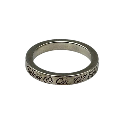 TIFFANY & CO. Notes Narrow Sterling Silver Ring Size JP 9