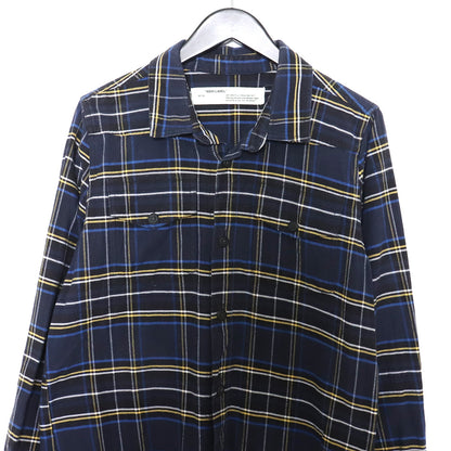 OFF-WHITE 17SS Diag Spray Check Shirt Blue Size XS