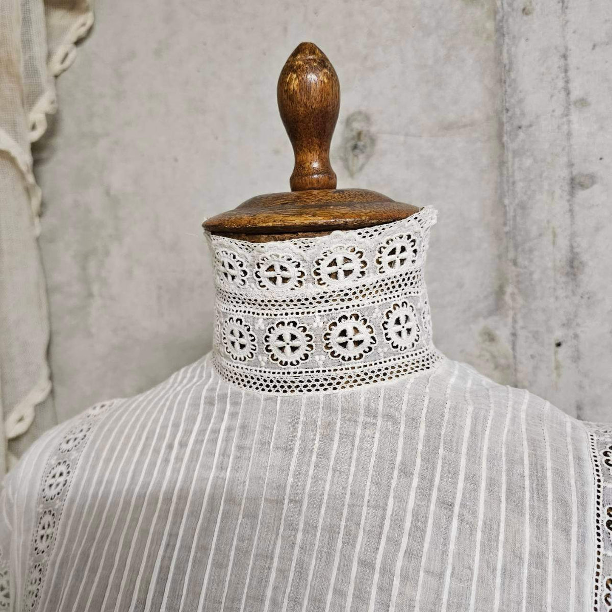 Euro antique Victorian Cotton Dress White
