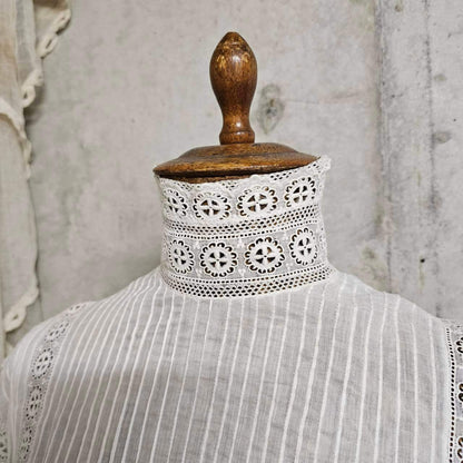 Euro antique Victorian Cotton Dress White