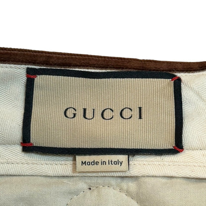 GUCCI 21SS Corduroy Wide Tapered Pants Brown Size 48