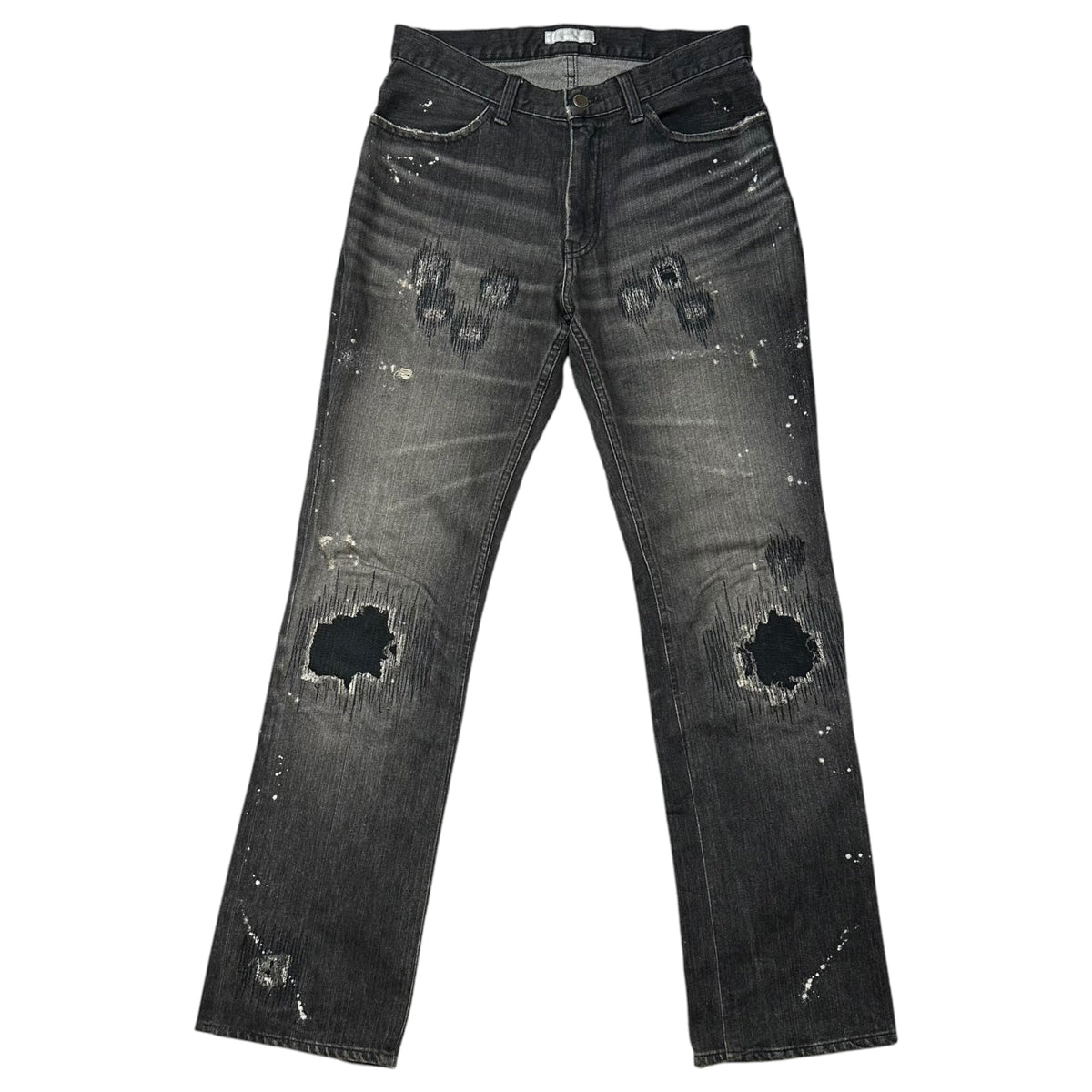 NUMBER (N)INE 01AW "STANDARDS" Grunge Jeans Black Pants Size 30