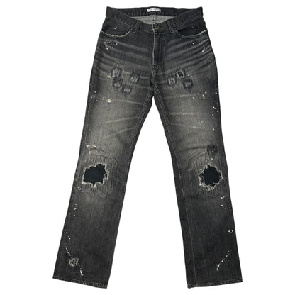 NUMBER (N)INE 01AW "STANDARDS" Grunge Jeans Black Pants Size 30