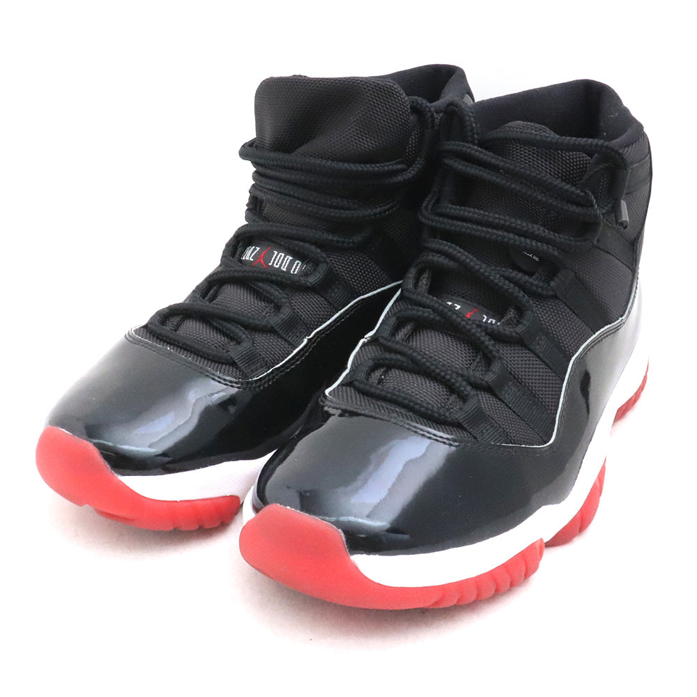 Nike AIR JORDAN 11 RETRO BRED Black Sneakers Size 27cm