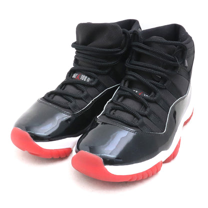 Nike AIR JORDAN 11 RETRO BRED Black Sneakers Size 27cm