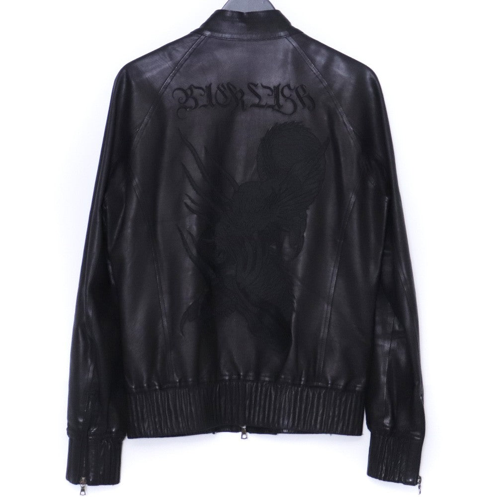 ISAMUKATAYAMA BACKLASH Oil Calf Leather Jacket Black Size 2