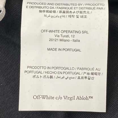 OFF-WHITE OFF STAMP Wide Logo Print Long Sleeve T-Shirt Black Size L