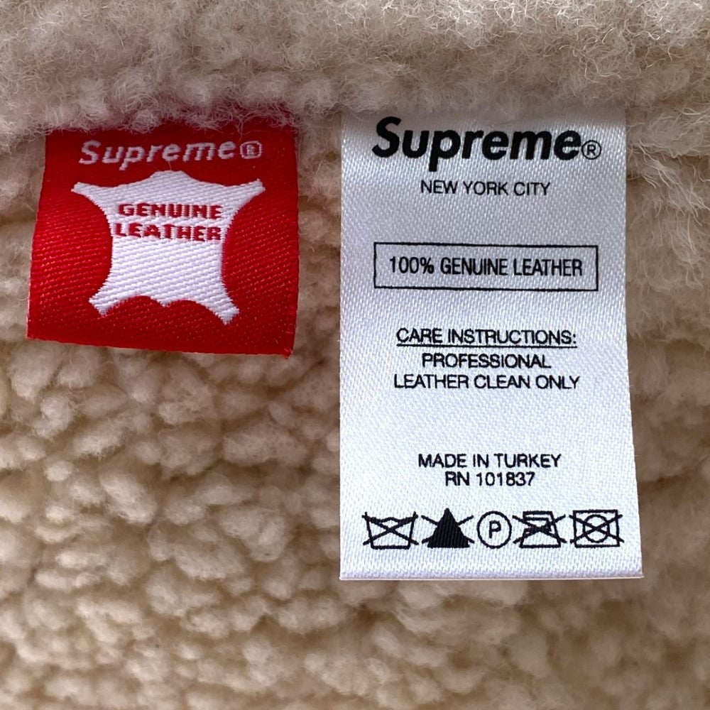 SUPREME 18AW Patchwork B-3 Shearling Jacket White Size M