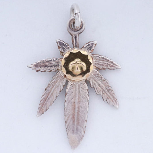 GORO'S K18 Gold Metal Glass Necklace Silver Size ONE SIZE