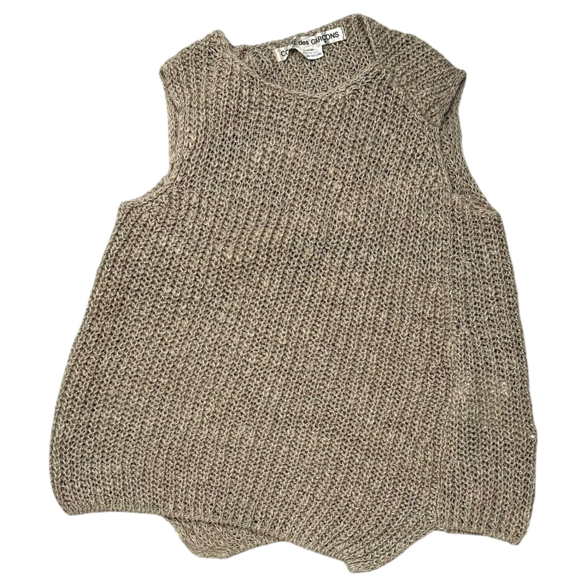 COMME des GARCONS 26SS Twisted Linen Knit Vest Beige Size XS