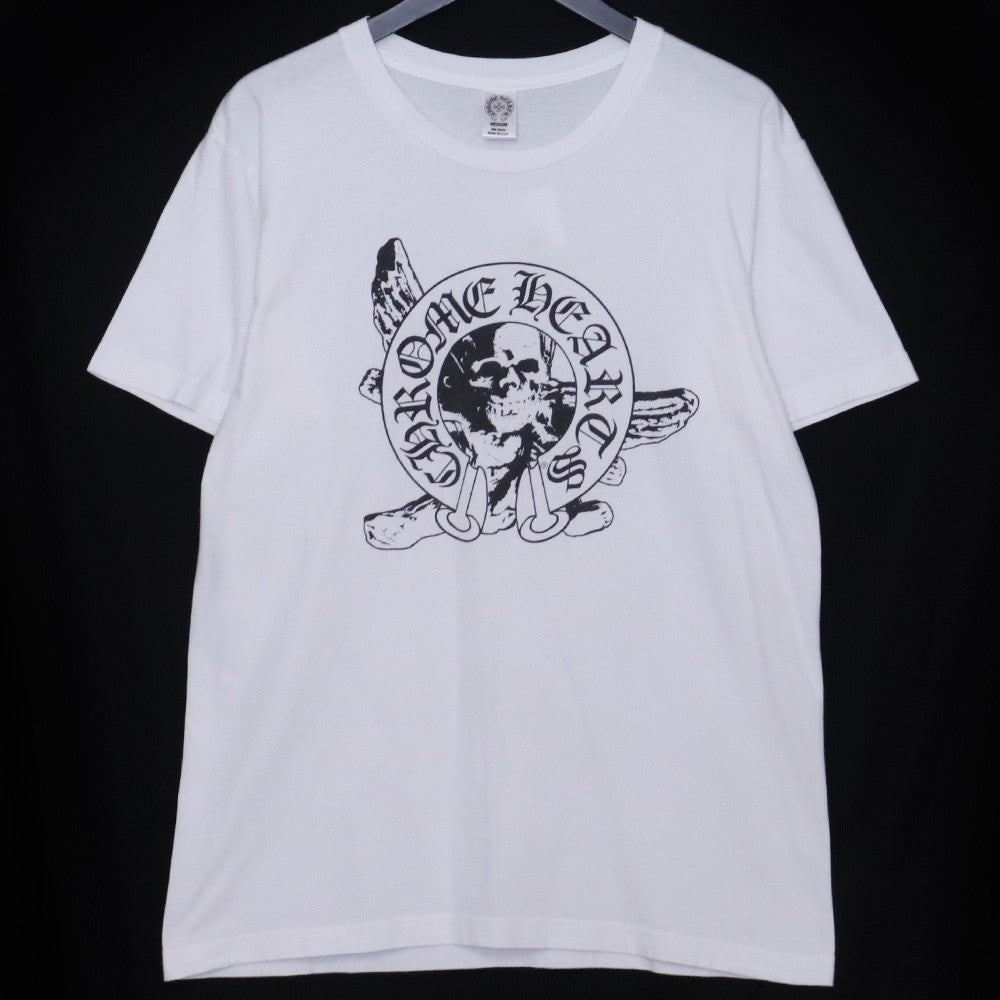 CHROME HEARTS FOTI Skull Horseshoe T-Shirt White Size M