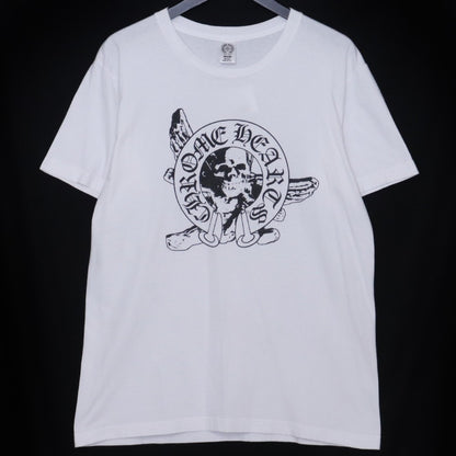 CHROME HEARTS FOTI Skull Horseshoe T-Shirt White Size M