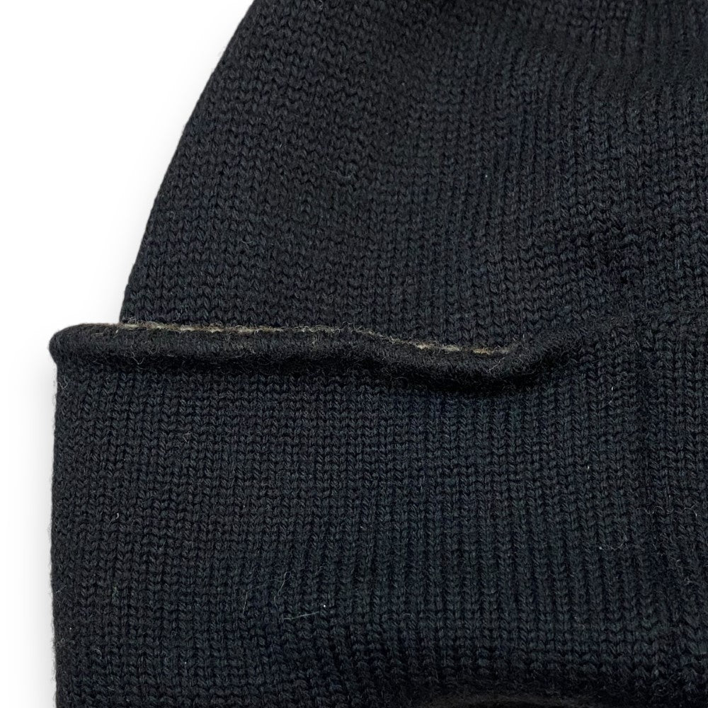 FENDI Black Wool Knit Beanie Size F