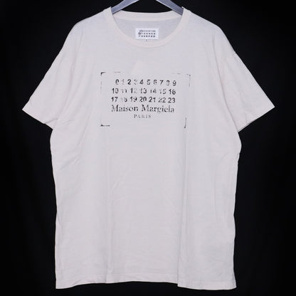 MAISON MARGIELA Stamp Logo T-Shirt Ivory Size L