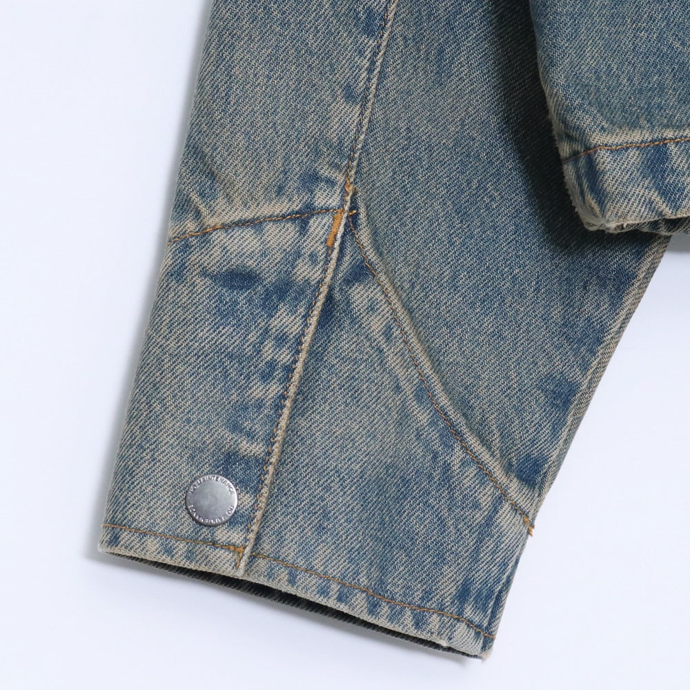 NO MAINTENANCE Sand-Wash Mechanic Jacket Denim Indigo Size S