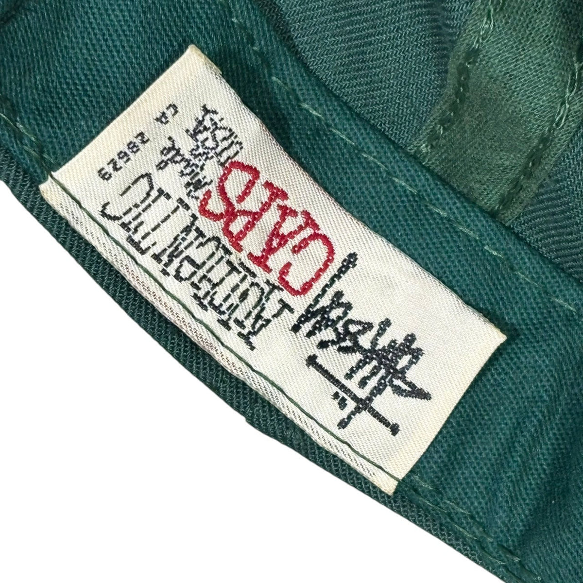 STUSSY 90s USA "STAR" Logo Snapback Cap Green Deadstock