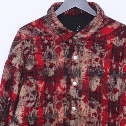 A.F ARTEFACT 25AW Needle punch Checked Red Shirt Size 2