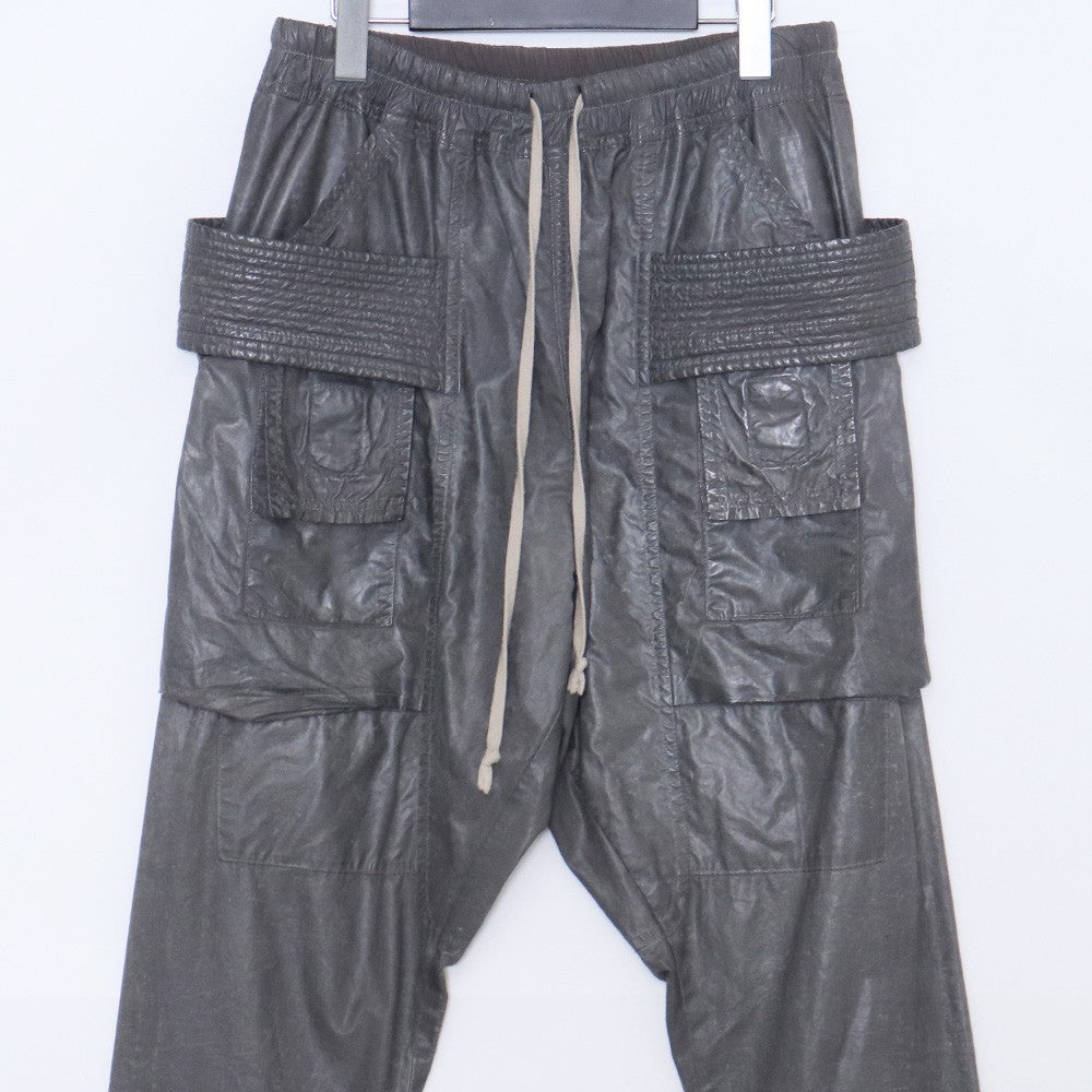 RICK OWENS DRKSHDW 15SS Coated Creatch Pants Gray Size XS