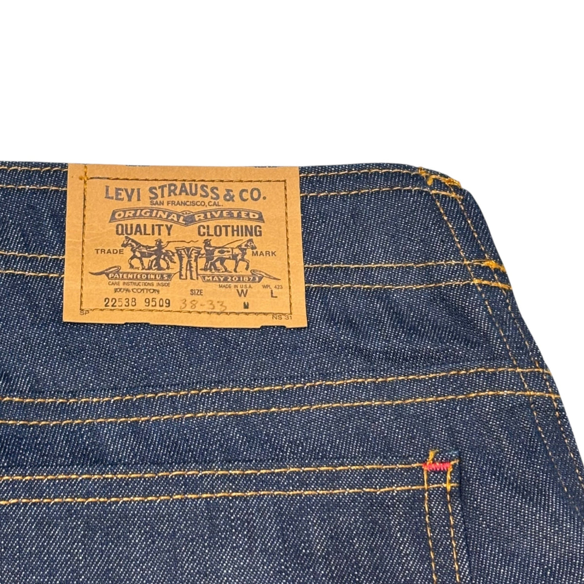 Levi's 90s Orange Tab USA Made Denim Overalls Size M 38-33