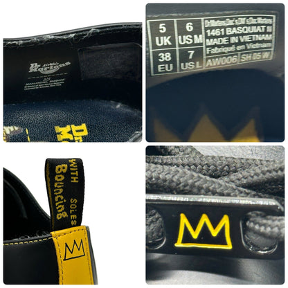 DR.MARTENS Basquiat II 3-Hole Leather Shoes Sneakers Size 25.0CM