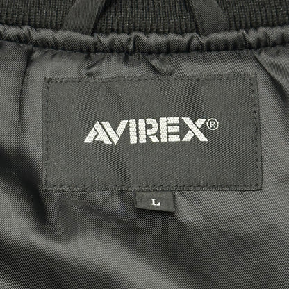 AVIREX Padded Oversized MA-1 Bomber Jacket Black Size L