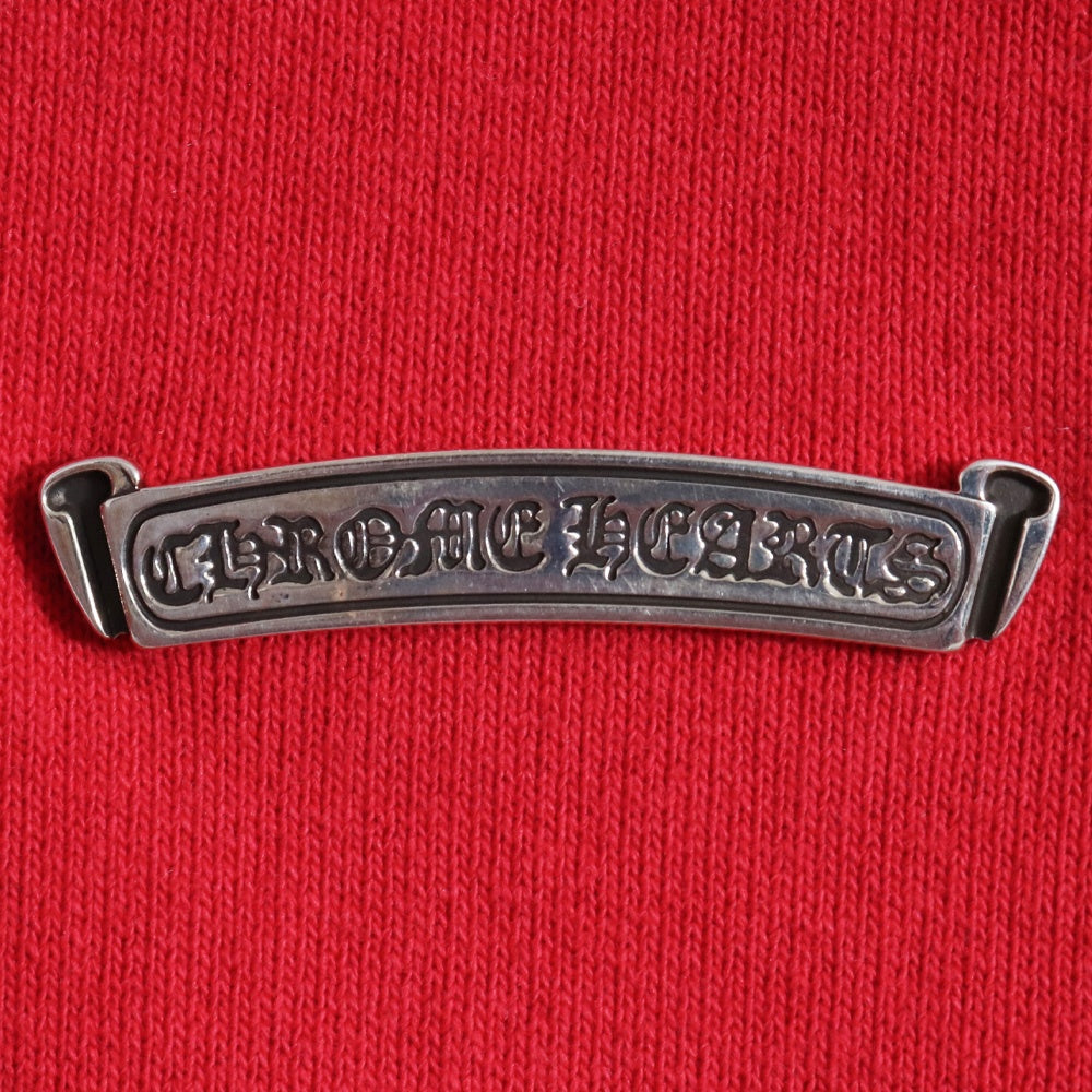 CHROME HEARTS Y NOT Cemetery Cross Sweatshirt Red Size L