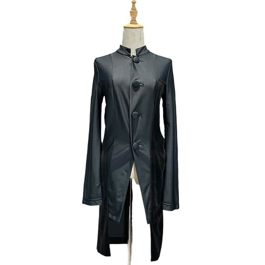 COMME des GARCONS 07AW Big-Button Mixed Dress Black Size S