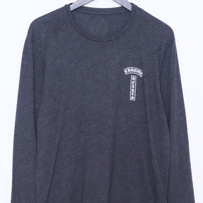 CHROME HEARTS Matty Boy Darlin Back Print Long Sleeve Tee Gray Size S