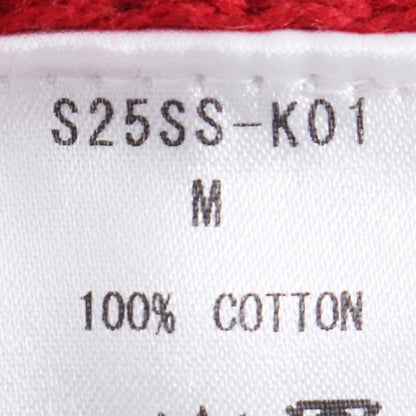 STEAF 25SS Hand Made Patchwork Net Cardigan Coral Red Size M