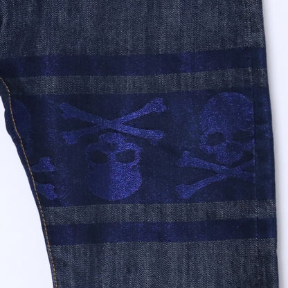 MASTERMIND JAPAN mindblow Skull Print Denim Jeans Size S