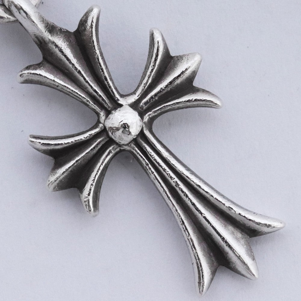 CHROME HEARTS 1 Ball Tiny CH Cross Charm Silver Size F