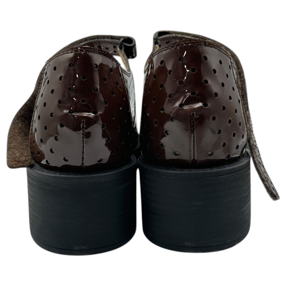 MM6 24SS Patent Leather Perforated Jane Shoes Sneakers Size EU 43