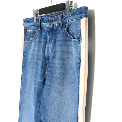 PALM ANGELS 23SS Side Stripe Straight Jeans Indigo Size 34