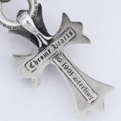 CHROME HEARTS CH Cross Small W Bale Pendant Silver Size F