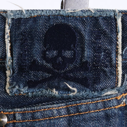 MASTERMIND JAPAN "ovecome" Gold Thread Jeans Blue Size S