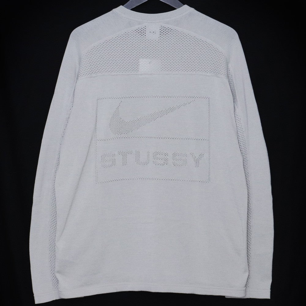 Stussy x Nike 24AW Gray Back Logo Knit Size M