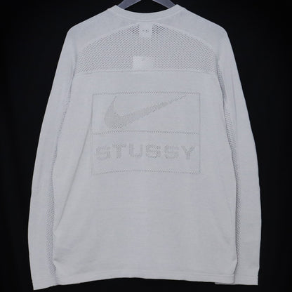 Stussy x Nike 24AW Gray Back Logo Knit Size M