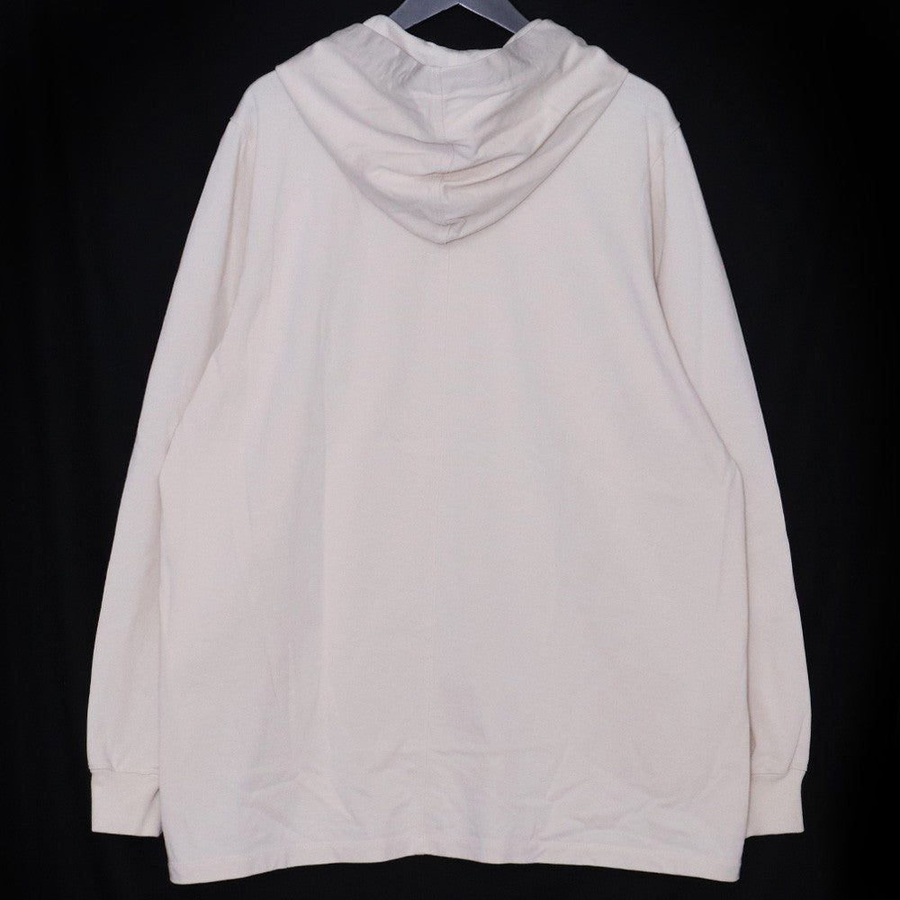 RICK OWENS 22SS Cotton Pullover Hoodie Ivory Size M